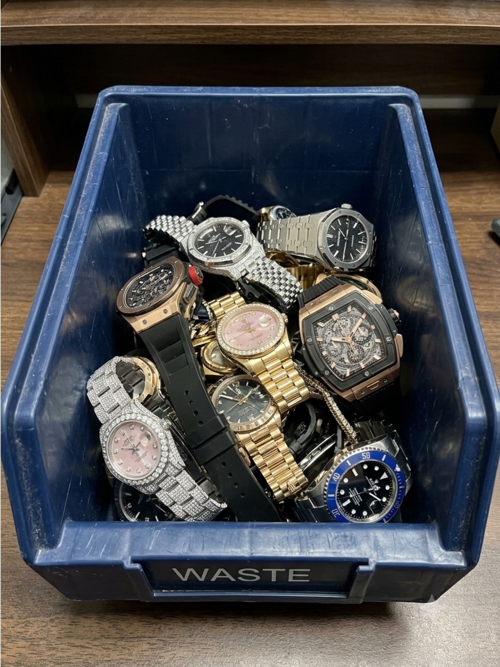 Mixed Lot of Men's and Women's Wrist Watches - Gold, Black, Silver, Blue